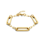 Armband Büroklammer Flachrohr 8 mm 16 + 3 cm ionenplattierter Edelstahl
