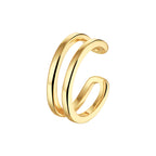 earcuff 13 mm 1 micron zilver verguld (geel)