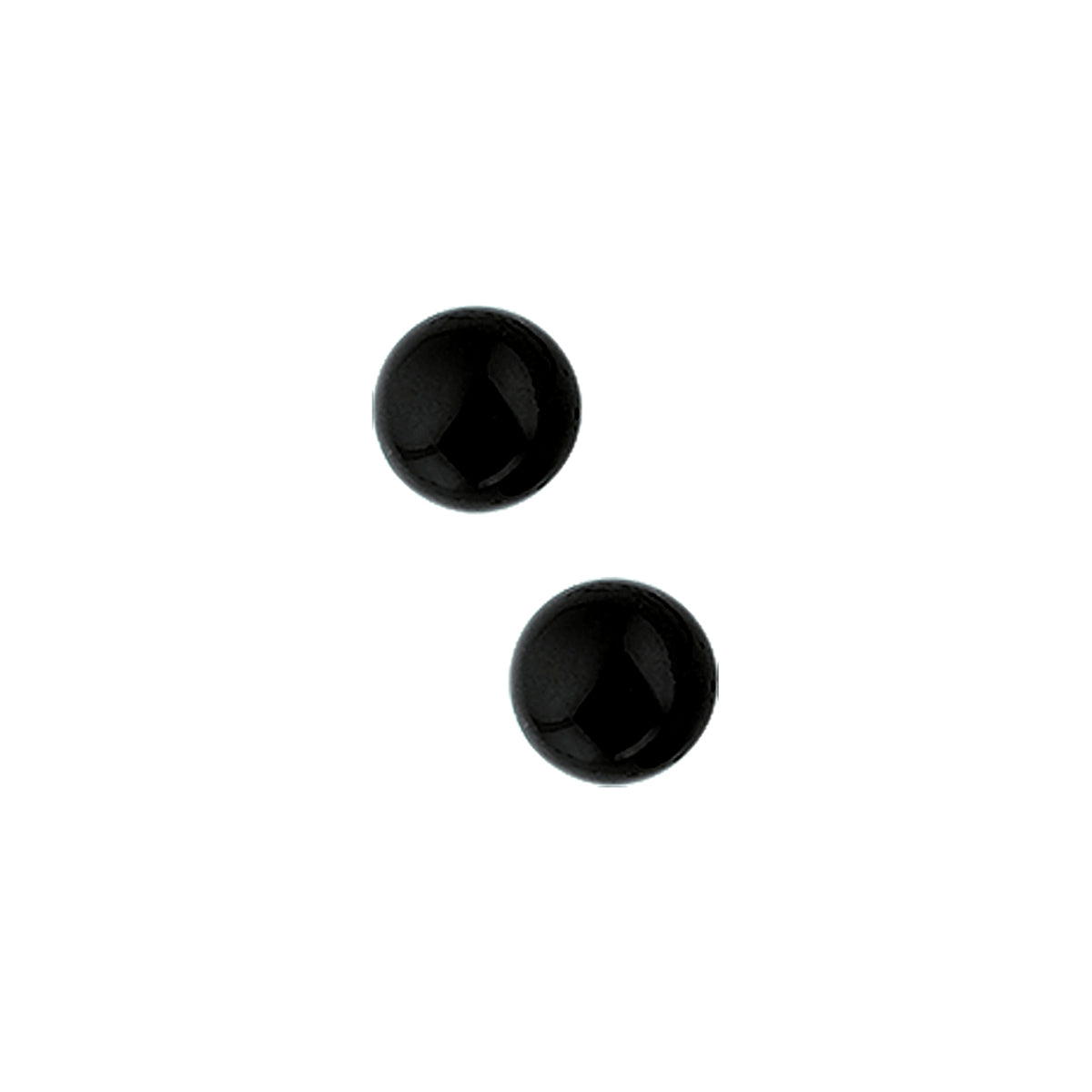 Ohrstecker Onyx Silber rhodiniert