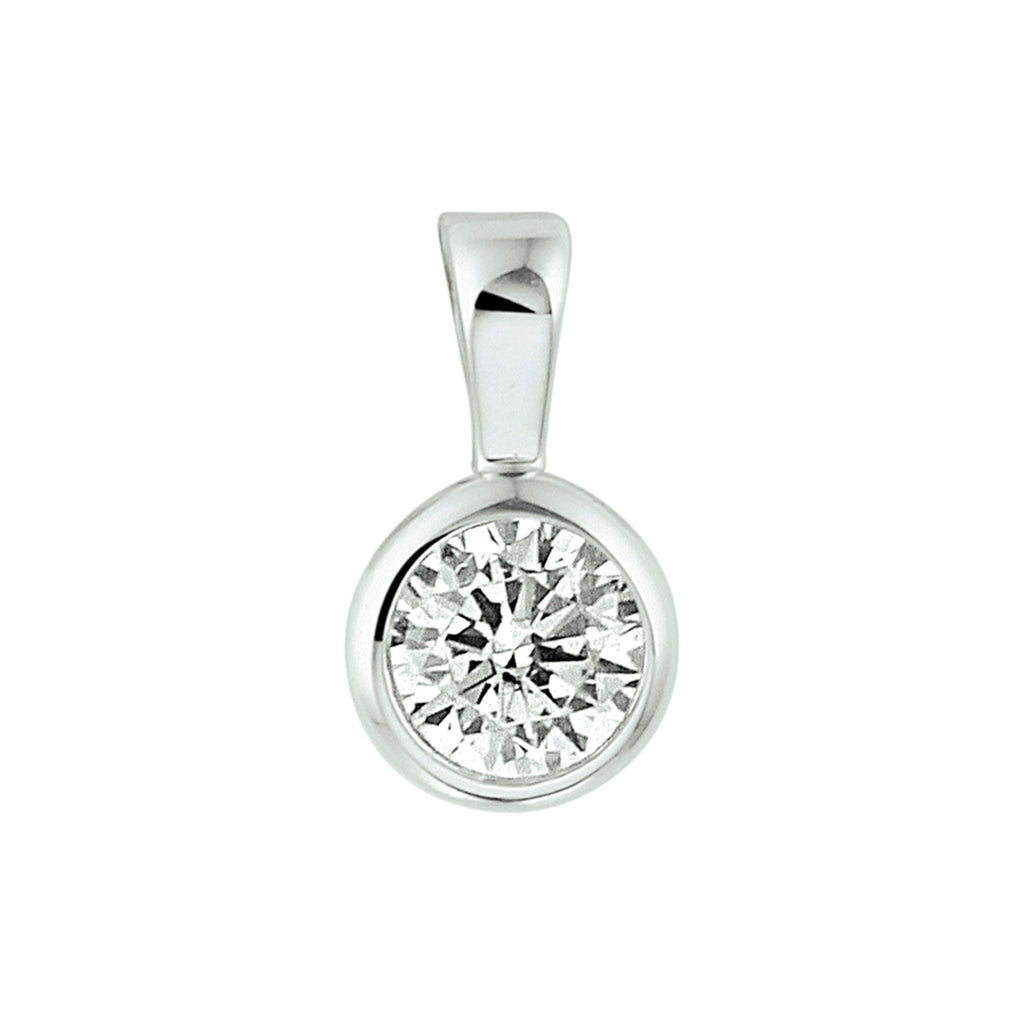 hanger zirkonia zilver gerhodineerd