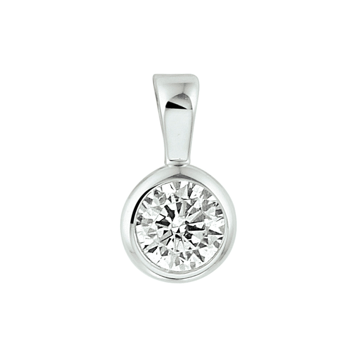 hanger zirkonia zilver gerhodineerd