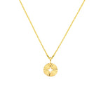 collier rondje 41 + 4 cm zilver verguld (geel)