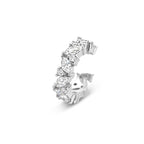 ear cuff zirkonia 13 mm zilver gerhodineerd