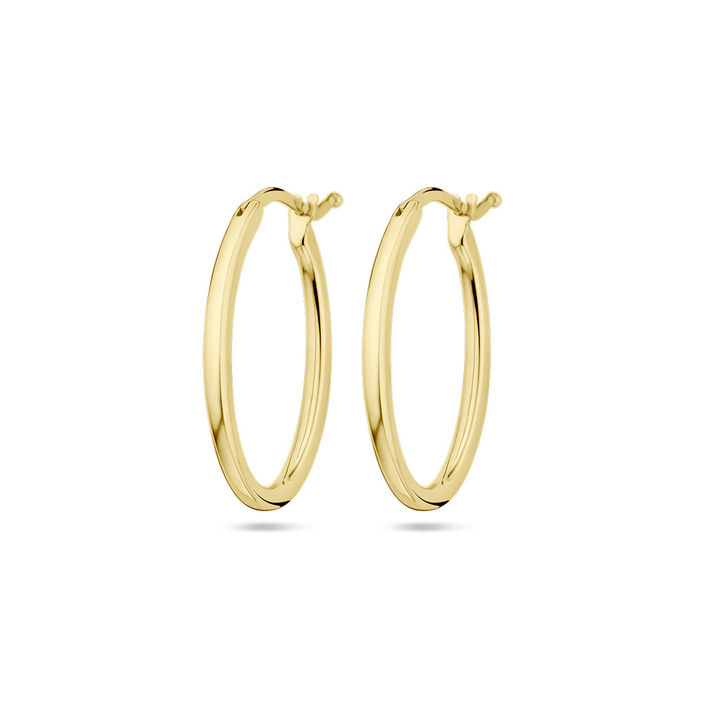 oorringen ovaal 14K geelgoud - ovaal