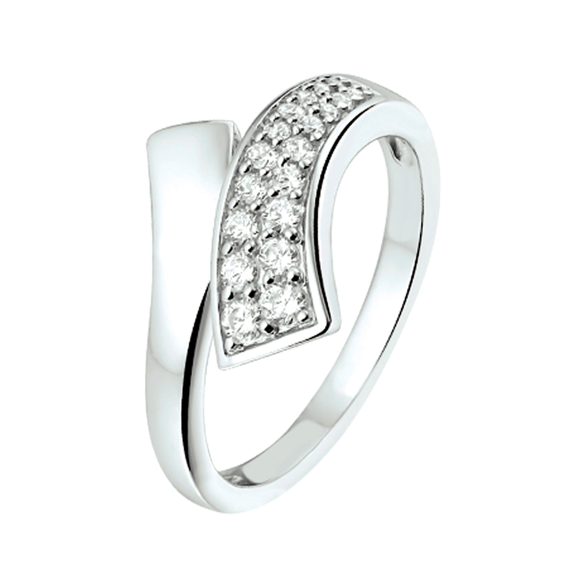 Ring Zirkonia Silber rhodiniert