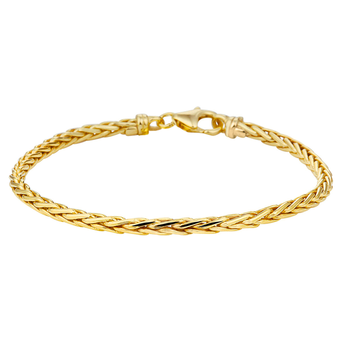 9k armband vossestaart 3,0 mm 18,5 cm massief 9K geel/zilverkern