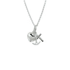 collier geloof, hoop en liefde 41 + 4 cm zilver wit