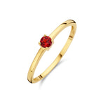Ring mit Geburtsstein Granat Januar 14K Gelbgold