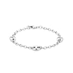 Armband 8,0 mm 18,5 cm Silber rhodiniert