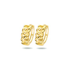 9k klapoorringen gourmet 13 mm 9K geel