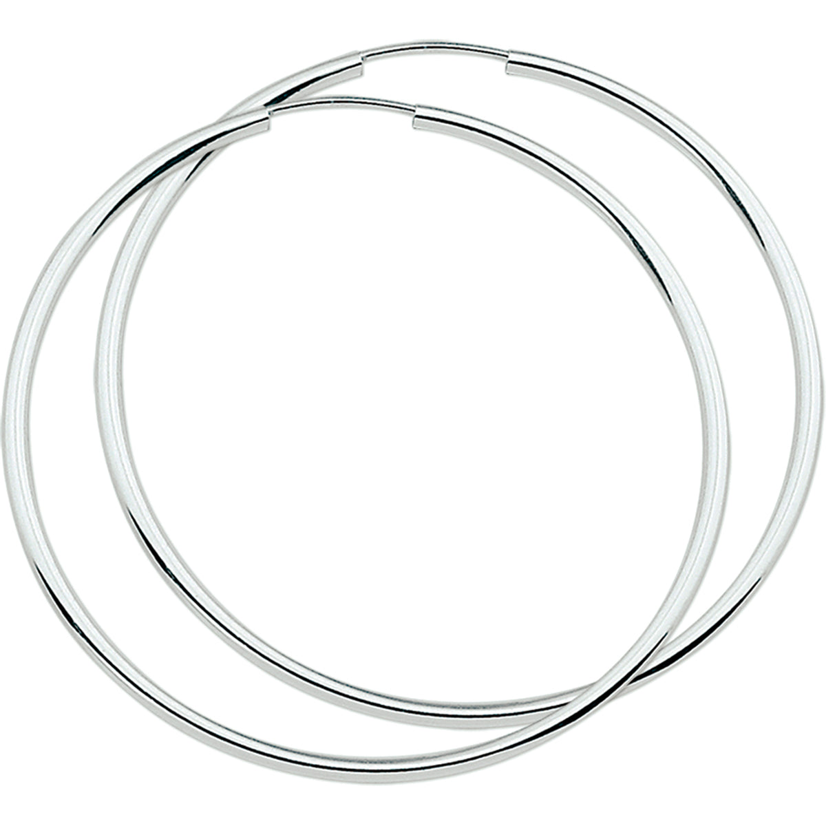 Ohrringe 1,8 mm Rundrohr silberweiß