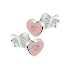 oorknoppen hart zilver wit