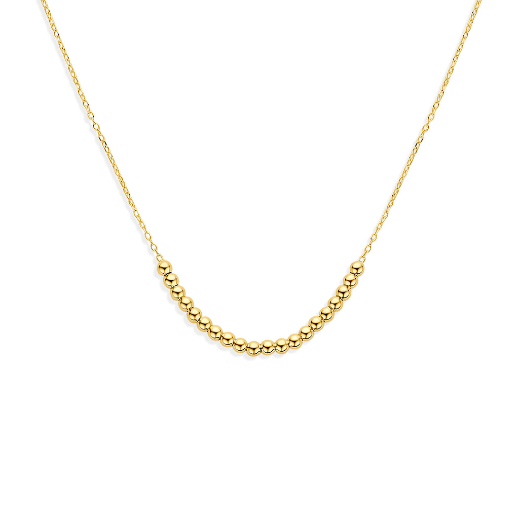 collier bolletjes 42 - 45 cm 14K geelgoud - bol
