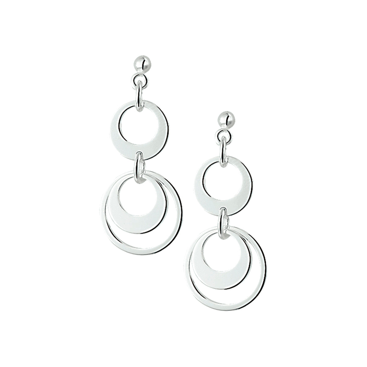 Silber rhodinierte Ohrringe