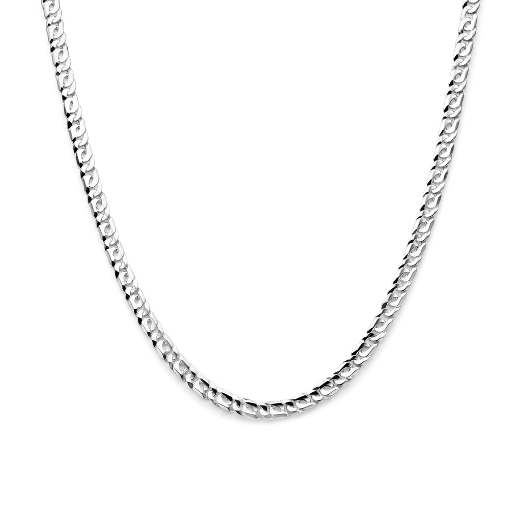 Halskette 6,5 mm Silber weiß