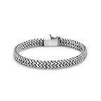 armband oxi vossestaart 7,1 mm zilver geoxideerd