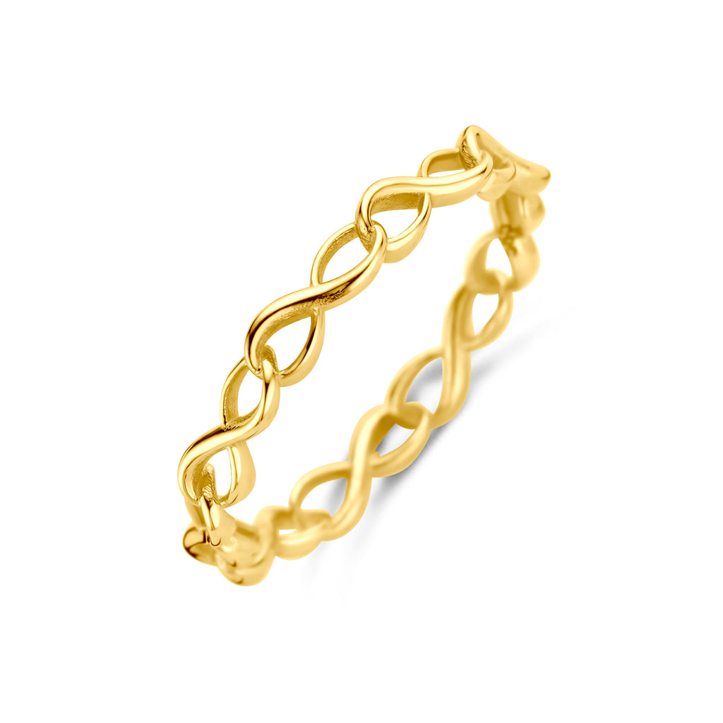 ring infinity 14K geelgoud