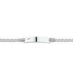 Gravurarmband Ankerplatte 5,0 mm 13 - 15 cm Silber weiß