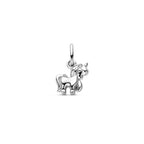 Einhorn-Anhänger 12 mm rhodiniertes Silber