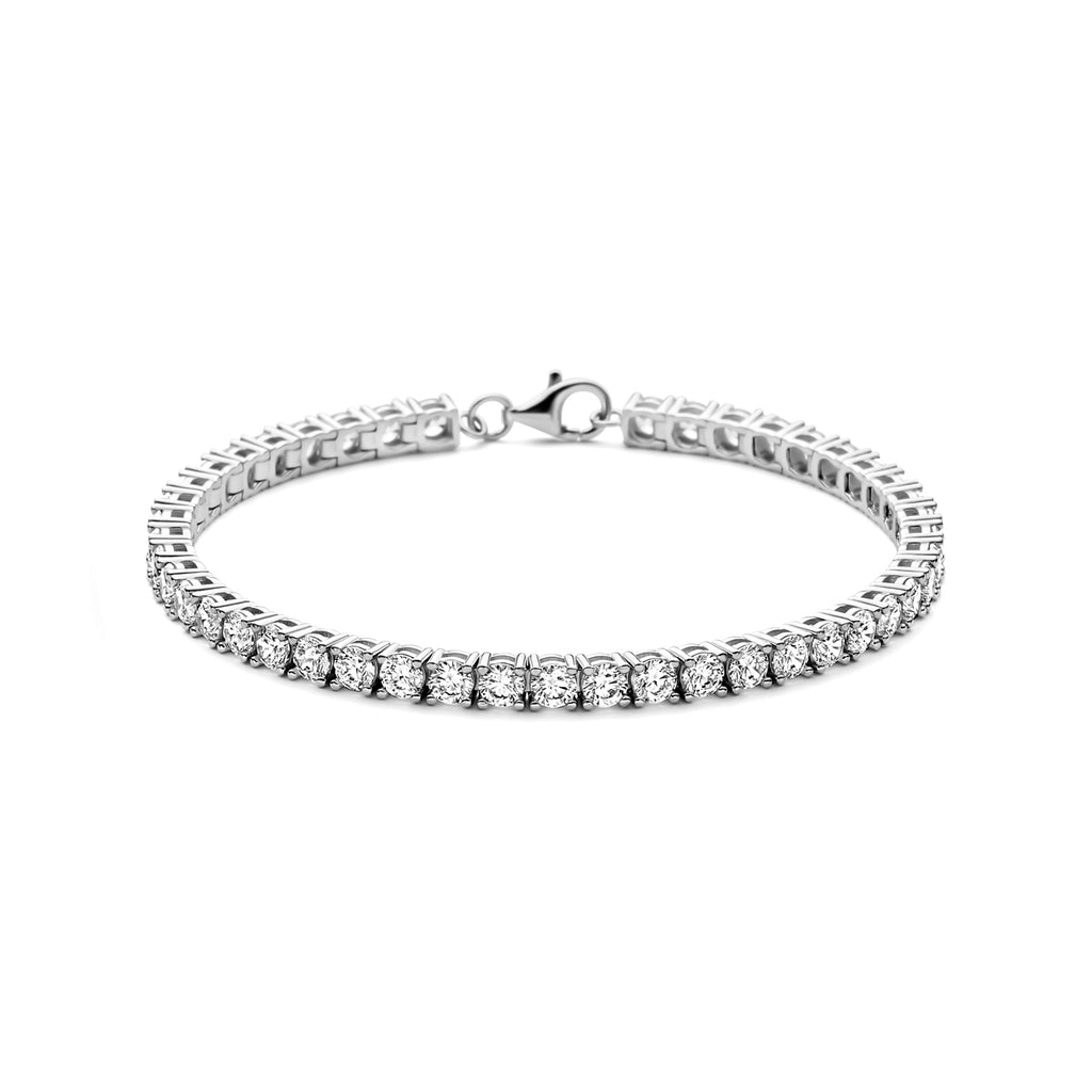 tennisarmband zirkonia 3,8 mm zilver gerhodineerd