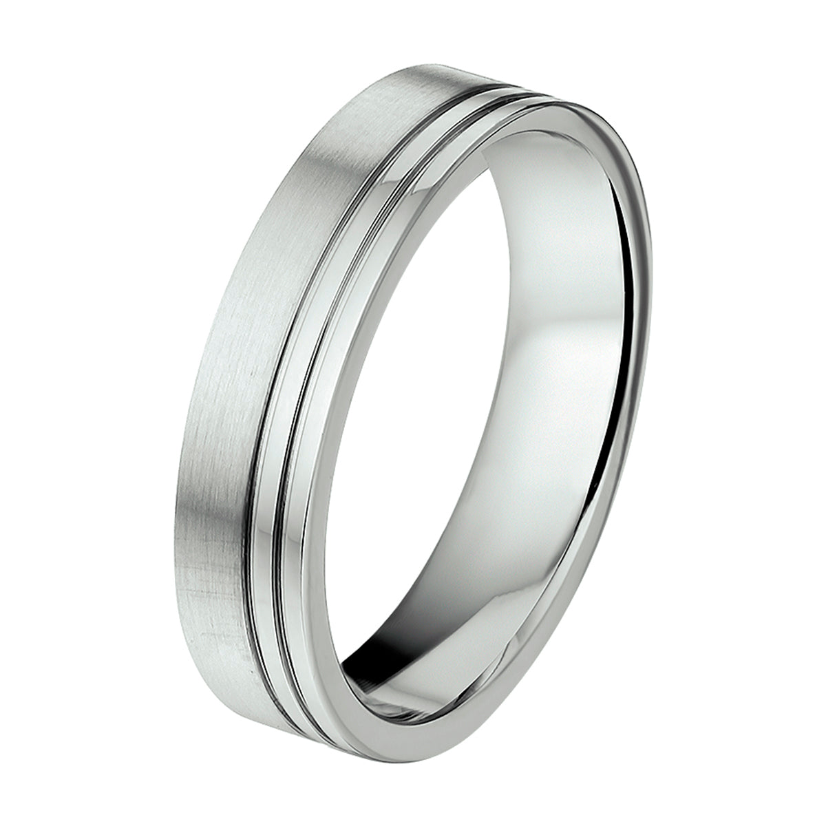 Ring 5,5 mm ohne Zirkonia Edelstahl