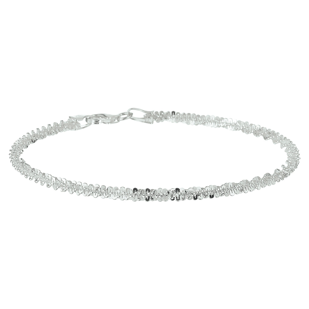 armband fantasie 3,0 mm zilver wit