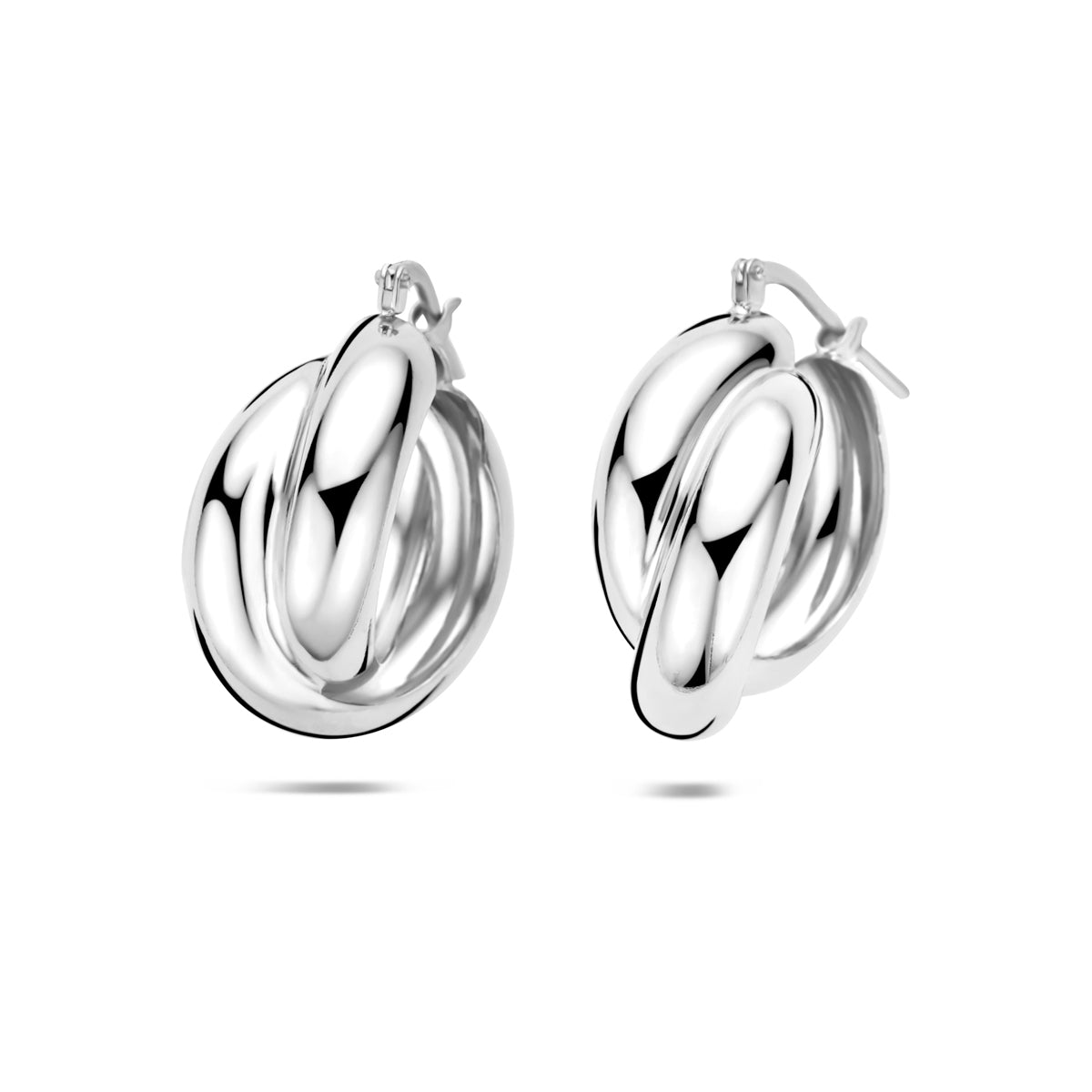 Ohrringe 24,5 mm Silber rhodiniert