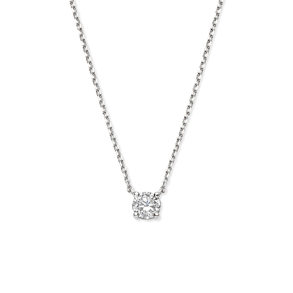 Zirkonia-Halskette 40 - 42 - 44 cm 14K Weißgold