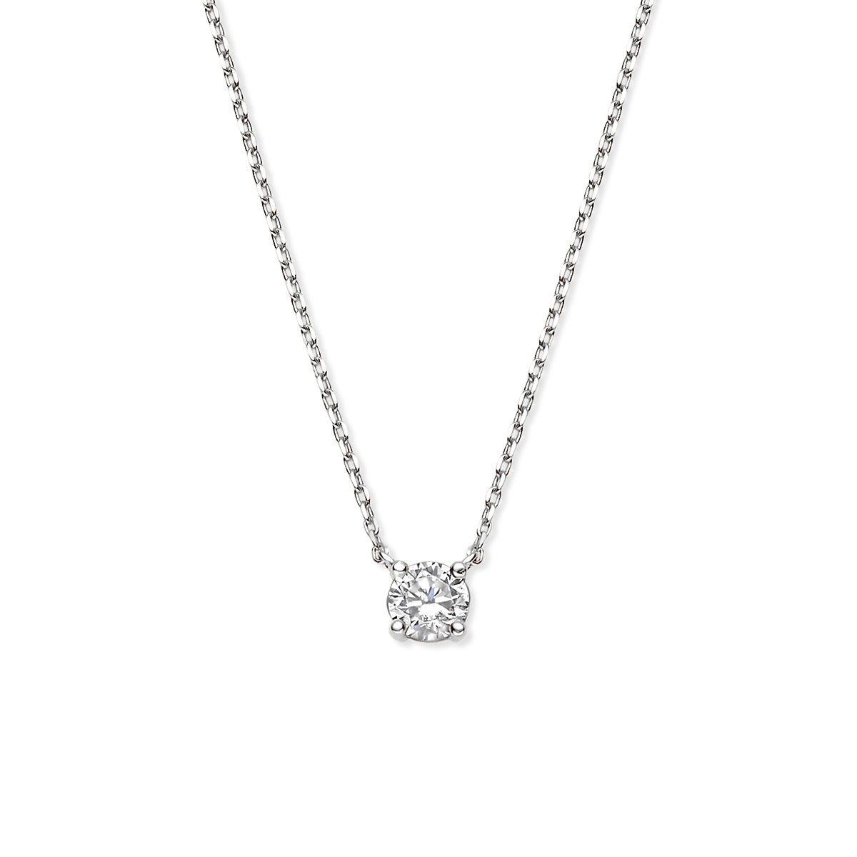 Zirkonia-Halskette 40 - 42 - 44 cm 14K Weißgold