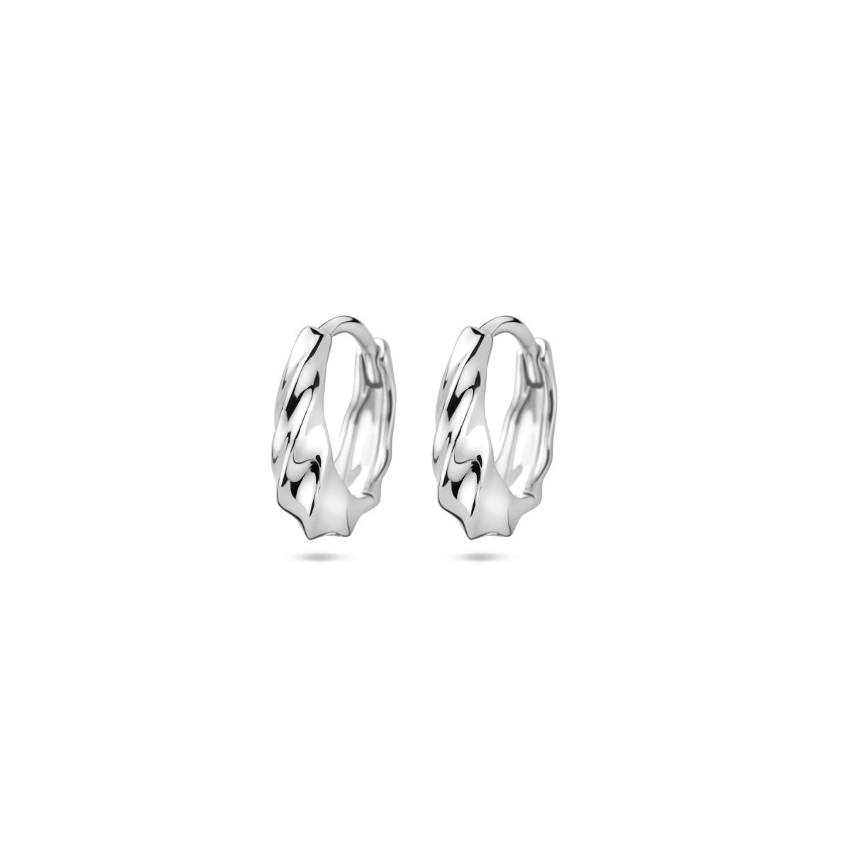 Creolen gedreht 13 mm Silber rhodiniert