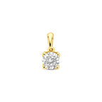 hanger lab grown diamant 0.50ct h si 10 mm 14K geelgoud