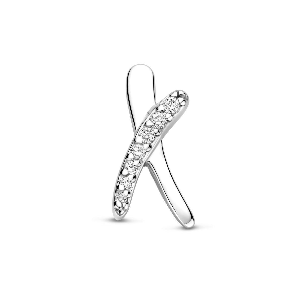 Anhänger Zirkonia 15 mm Silber rhodiniert