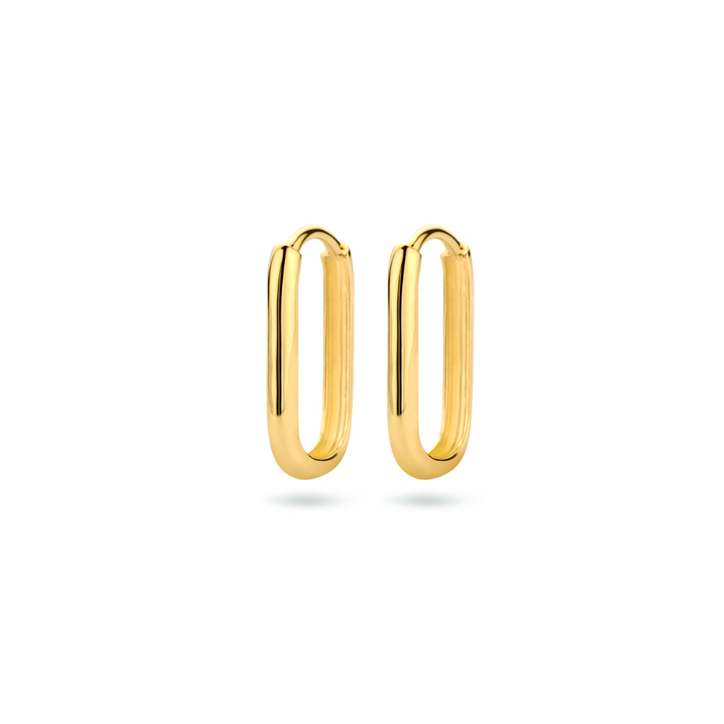9K Klappcreolen Paperclip 16 mm 9K gelb