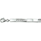 Armband Zirkonia 4,6 mm 18 + 3 cm Silber rhodiniert