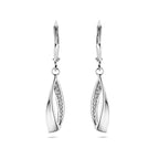 oorhangers zirkonia brisur haak zilver gerhodineerd