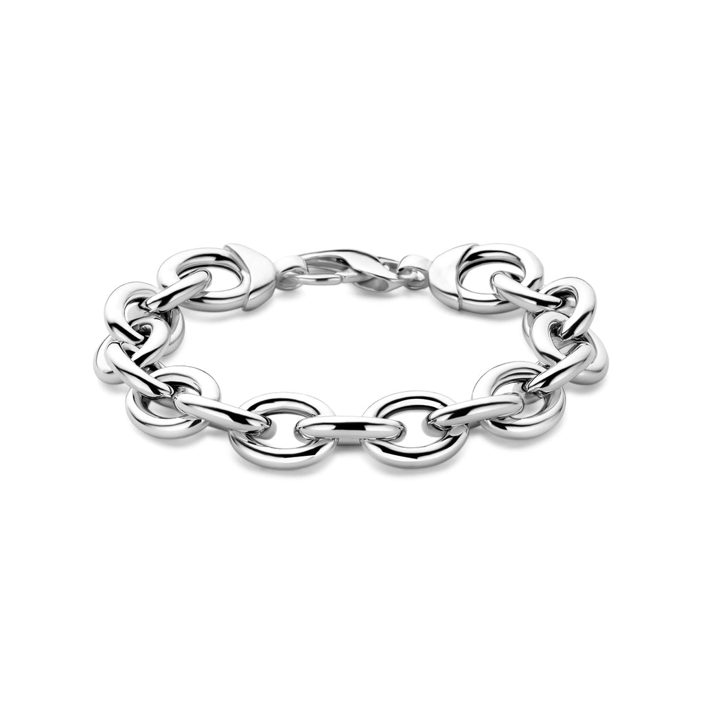 Armband Anker 13 mm 19,5 cm Silber rhodiniert