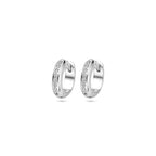 klapoorringen zirkonia 12 mm zilver gerhodineerd