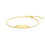 Gravurarmbandplatte 5,3 mm 16,5 - 17,5 - 19 cm 14K Gelbgold