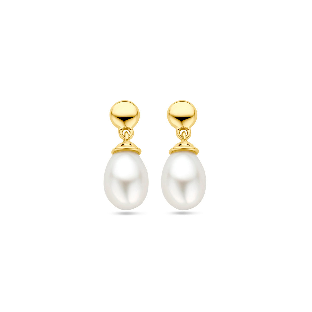 Ohrhänger Perle 15 mm 14K Gelbgold