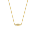 9k: collier balkje 40 - 42 - 44 cm 9K geel - blok/staaf/buis/driehoek
