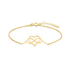 armband hart en infinity 16 + 3 cm 14K geelgoud