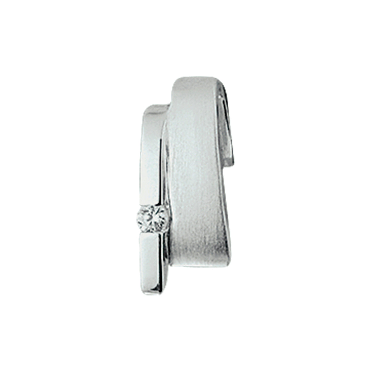 Anhänger Zirkonia Poly/Silber matt rhodiniert