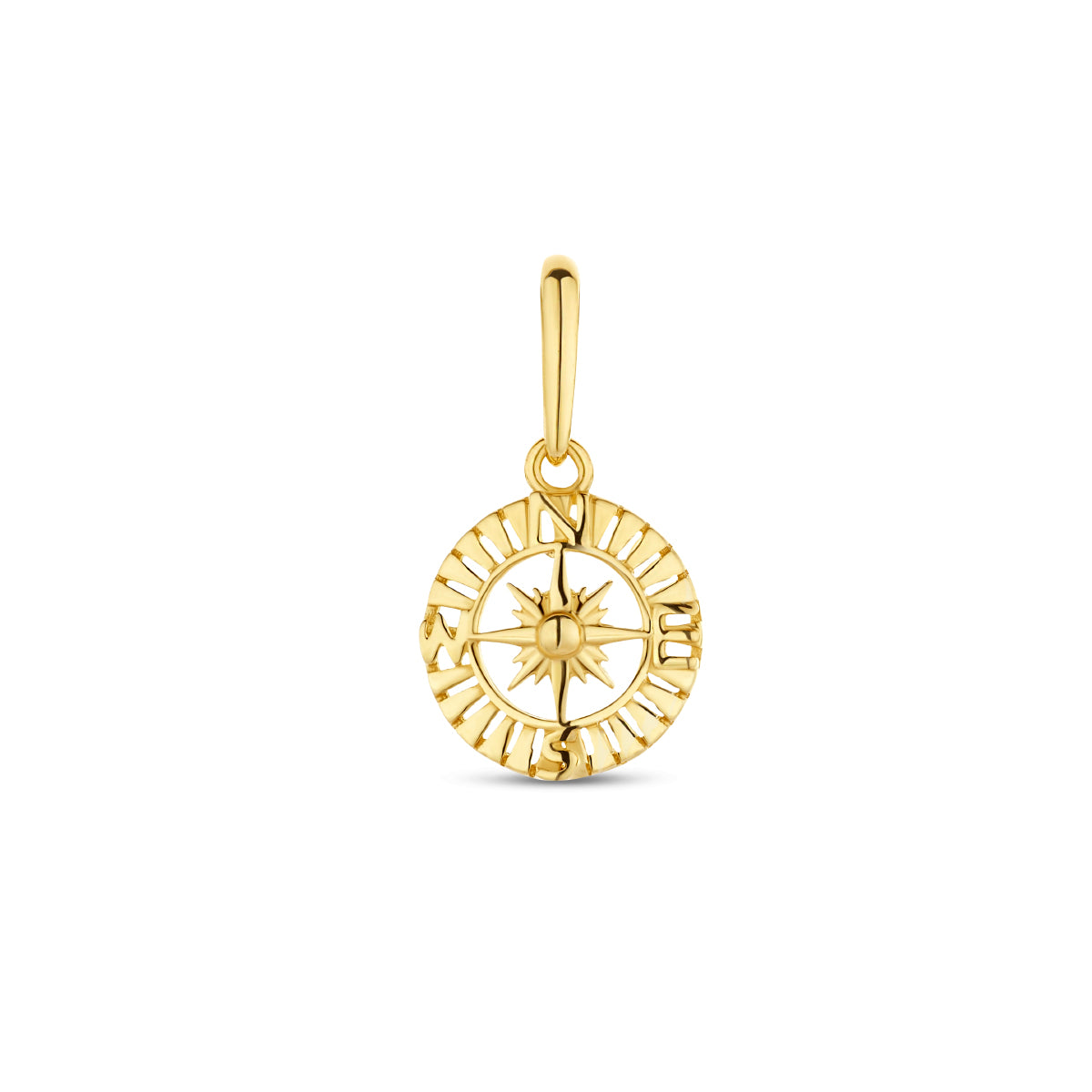 Anhänger Kompass 14K Gelbgold