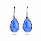oorhangers lapis franse haak zilver gerhodineerd