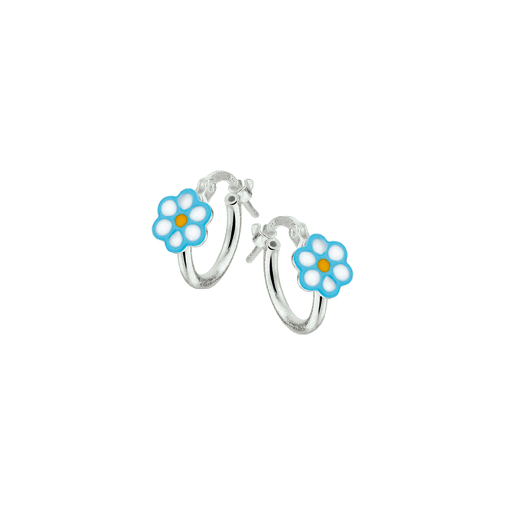 Ohrringe Blume silberweiß