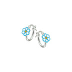 Ohrringe Blume silberweiß