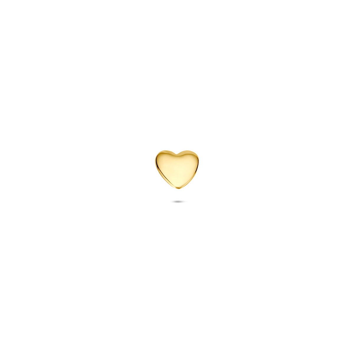 Flaches Rückenpiercing Herz 4 mm 14K Gelbgold