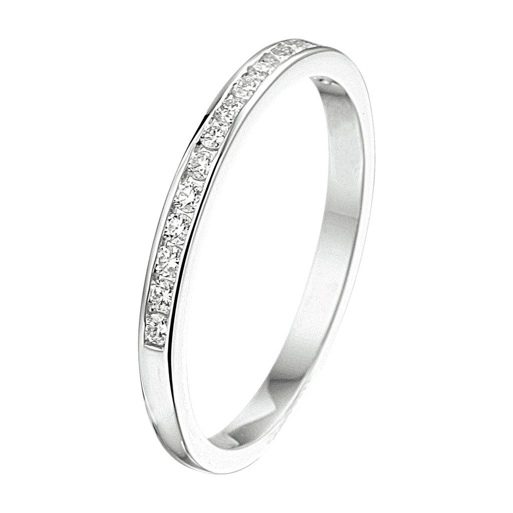 ring diamant 0.15ct h si 14K witgoud met palladium