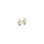 Ohrring-Anhänger Zirkonia 14K Gelbgold