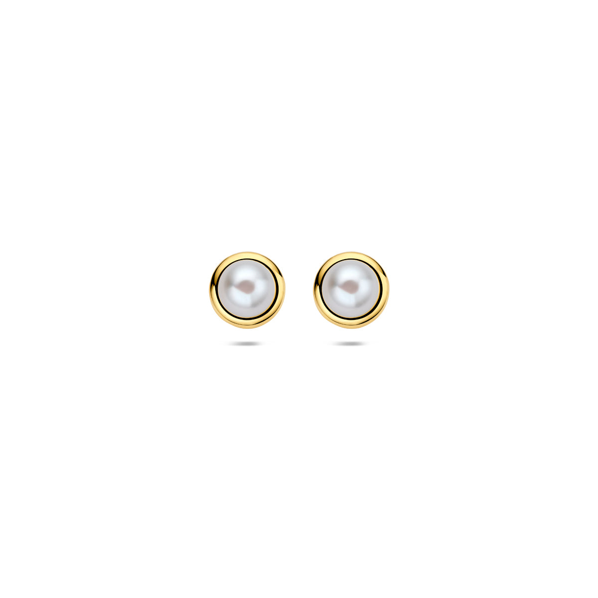 oorknoppen parel 6 mm 14K geelgoud